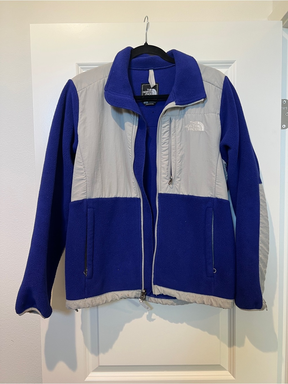 The North Face Denali Fleece Jacket Blue Gray Full Zip Women's Medium